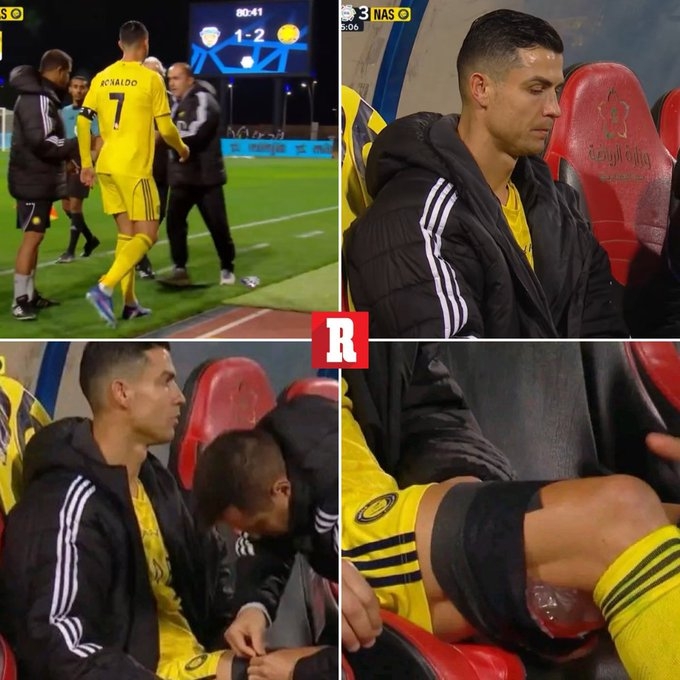 爱游戏中国官网-希望问题不大！C罗在比赛中因身体不适被换下，在替补席接受冰敷